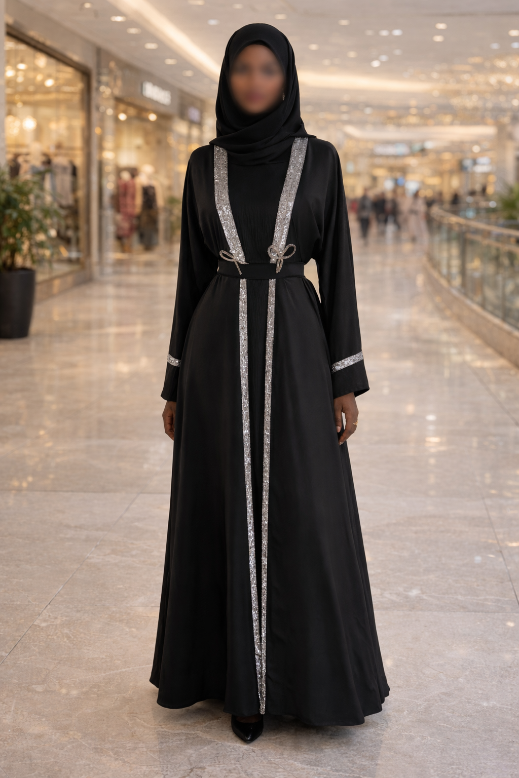 2PC BLACKSLVR CRY BOW ABAYA
