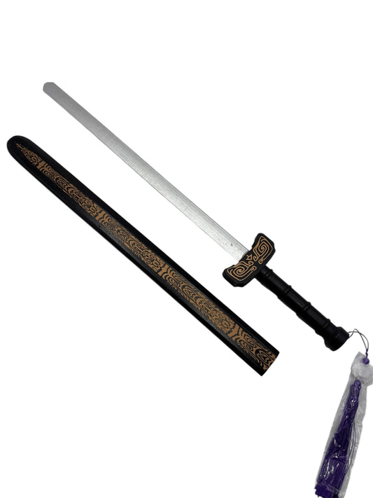 BLACK GOLD WOODEN SWORD