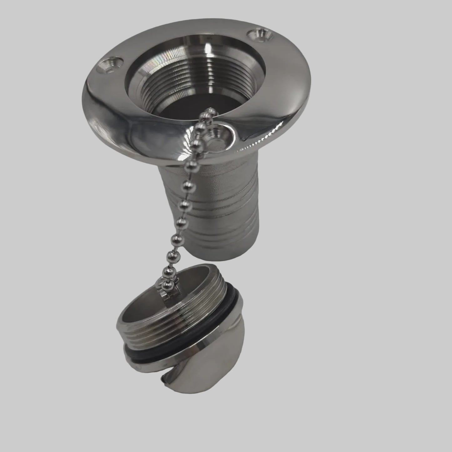 STAINLESS GAS DECKFILLER  KEYLESS
